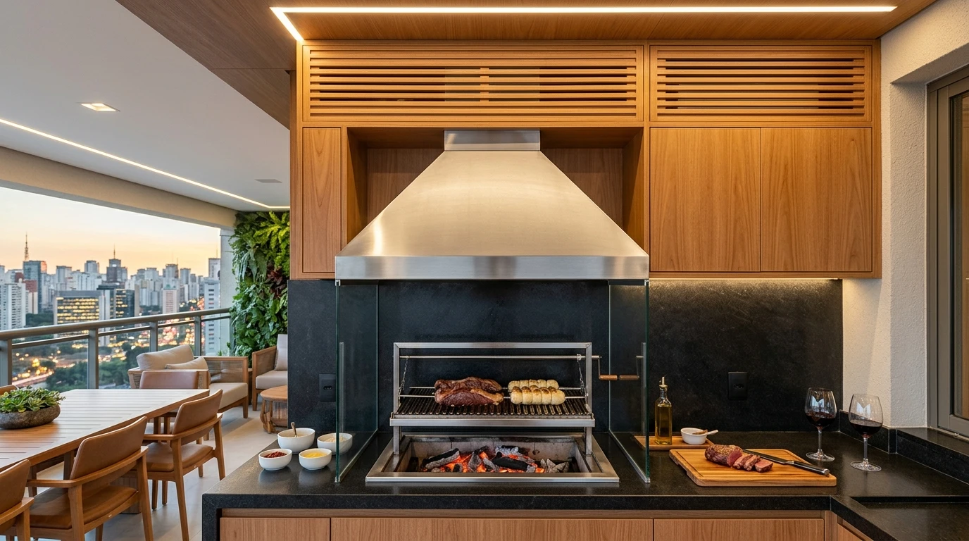 Coifas em Inox & Dutos Embutidos em Marcenaria - Lar Móveis Design